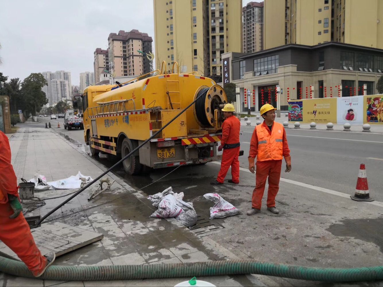 沙嘴街道排污管道清淤-管道清洗